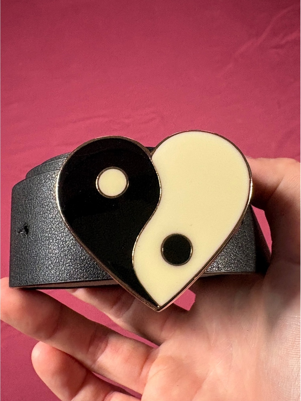 Heart Ying/yang belt hippie Woodstock vibes